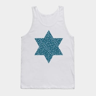 Israel Independence Day holiday flat design icon star of david shape Tank Top